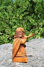 Load image into Gallery viewer, Handmade wooden statues: goddess statue, wood art carving antique religious statues, wood craft sculpture for witch altar norse pagan altar