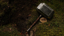 Load image into Gallery viewer, Thor Hammer Real size handmade metal with custom engravings