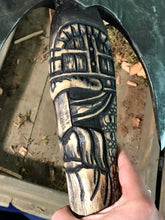 Load image into Gallery viewer, medieval weapons Viking axes Battle axe God_of_war Kratos Cosplay commission axe carving custom norse axe