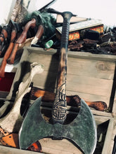 Load image into Gallery viewer, medieval weapons Viking axes Battle axe God_of_war Kratos Cosplay commission axe carving custom norse axe