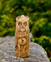 Load image into Gallery viewer, Handmade wooden statues: goddess statue, wood art carving antique religious statues, wood craft sculpture for witch altar norse pagan altar