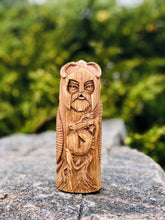 Load image into Gallery viewer, Handmade wooden statues: goddess statue, wood art carving antique religious statues, wood craft sculpture for witch altar norse pagan altar