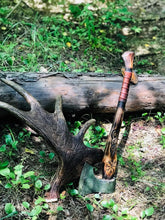 Load image into Gallery viewer, medieval weapons Viking axes Battle axe God_of_war Kratos Cosplay commission axe carving custom norse axe