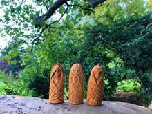 Load image into Gallery viewer, Handmade wooden statues: goddess statue, wood art carving antique religious statues, wood craft sculpture for witch altar norse pagan altar