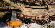 Load image into Gallery viewer, medieval weapons Viking axes Battle axe God_of_war Kratos Cosplay commission axe carving custom norse axe