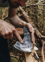 Load image into Gallery viewer, medieval weapons Viking axes Battle axe God_of_war Kratos Cosplay commission axe carving custom norse axe