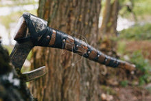 Load image into Gallery viewer, medieval weapons Viking axes Battle axe God_of_war Kratos Cosplay commission axe carving custom norse axe