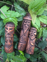 Load image into Gallery viewer, Handmade wooden statues: goddess statue, wood art carving antique religious statues, wood craft sculpture for witch altar norse pagan altar