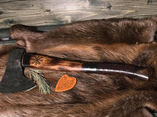 Load image into Gallery viewer, medieval weapons Viking axes Battle axe God_of_war Kratos Cosplay commission axe carving custom norse axe