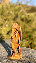 Load image into Gallery viewer, Handmade wooden statues: goddess statue, wood art carving antique religious statues, wood craft sculpture for witch altar norse pagan altar