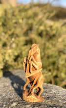 Load image into Gallery viewer, Handmade wooden statues: goddess statue, wood art carving antique religious statues, wood craft sculpture for witch altar norse pagan altar