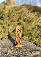 Load image into Gallery viewer, Handmade wooden statues: goddess statue, wood art carving antique religious statues, wood craft sculpture for witch altar norse pagan altar