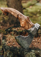Load image into Gallery viewer, BBQ axe meat chopper butchers axe hand-hold axe meat cleaver viking hatchet
