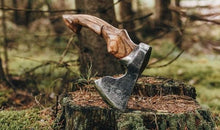 Load image into Gallery viewer, BBQ axe meat chopper butchers axe hand-hold axe meat cleaver viking hatchet
