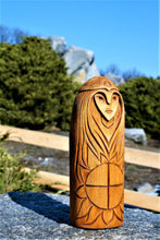 Load image into Gallery viewer, Handmade wooden statues: goddess statue, wood art carving antique religious statues, wood craft sculpture for witch altar norse pagan altar