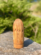 Load image into Gallery viewer, Handmade wooden statues: goddess statue, wood art carving antique religious statues, wood craft sculpture for witch altar norse pagan altar