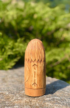 Load image into Gallery viewer, Handmade wooden statues: goddess statue, wood art carving antique religious statues, wood craft sculpture for witch altar norse pagan altar
