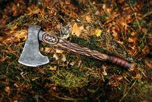 Load image into Gallery viewer, medieval weapons Viking axes Battle axe God_of_war Kratos Cosplay commission axe carving custom norse axe