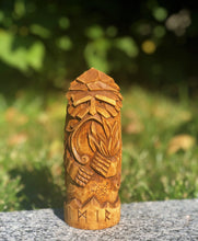 Load image into Gallery viewer, Handmade wooden statues: goddess statue, wood art carving antique religious statues, wood craft sculpture for witch altar norse pagan altar