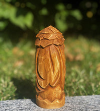 Load image into Gallery viewer, Handmade wooden statues: goddess statue, wood art carving antique religious statues, wood craft sculpture for witch altar norse pagan altar