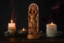 Load image into Gallery viewer, Sunna/Sun Norse Goddess wooden statue