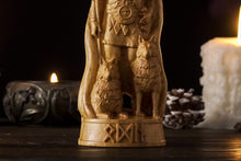 Load image into Gallery viewer, Odin Norse god statue - wooden statue