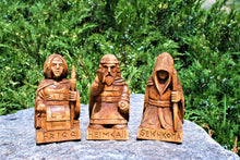 Load image into Gallery viewer, Norse Gods, Viking statue, Norse gods set, norse pagan, pagan altar, viking gods, norse altar, wood statue, norse goddess, viking goddess
