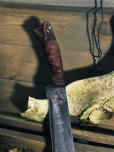 Load image into Gallery viewer, Jormungandr Norse Scramsax, Viking Knife
