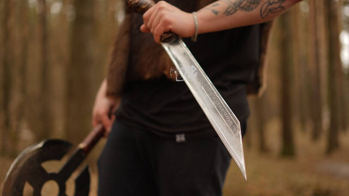 Traditional Norse Scramsax Viking knife, forged metal Viking knife ...