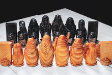 Load image into Gallery viewer, Viking Chess set, Handcarved wooden chess set of Vikings
