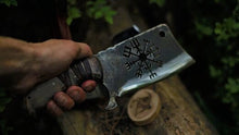 Load image into Gallery viewer, Vegvisir Viking Knife, Handforged Viking knife
