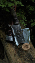 Load image into Gallery viewer, Vegvisir Viking Knife, Handforged Viking knife
