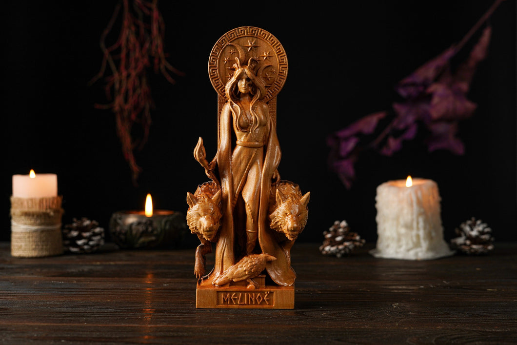 Melinoe Greek Goddess, Melinoe Greek mythology, Melinoe statue, greek goddess, greek altar, greek pantheon, pagan statue