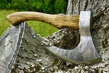 Load image into Gallery viewer, Viking pizza accessories, pizza steel, unique bbq gift, camping axe, viking pizza cutter, viking themed wedding gift
