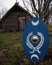 Load image into Gallery viewer, Clipeus Ancient Roman shield, Custom Shield, medieval shield, custom shield, larp
