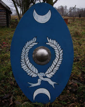 Load image into Gallery viewer, Clipeus Ancient Roman shield, Custom Shield, medieval shield, custom shield, larp
