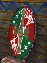 Load image into Gallery viewer, Celtic Battle shield, medieval shield, celtic warrior shield, celtic knot
