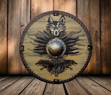 Load image into Gallery viewer, Custom Shield Made to Order: Viking Shield, Celtic shield, medieval shield, custom shield, Roman shield, larp viking shield
