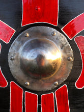 Load image into Gallery viewer, Viking Battle Shield, medieval shield, custom shield, norse shield, larp viking shield
