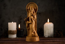 Load image into Gallery viewer, Mother Earth Statue, Gaia Greek Goddess statue, Mother Goddess statue, Wicca wood carving
