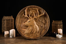 Load image into Gallery viewer, Elk Wood Wall Decor
