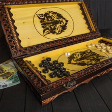 Load image into Gallery viewer, Backgammon set with dice
