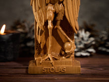 Load image into Gallery viewer, Stolas Goetia Demon, Stolas statue, Demonology figure, Goetia demon, pagan altar, pagan statue
