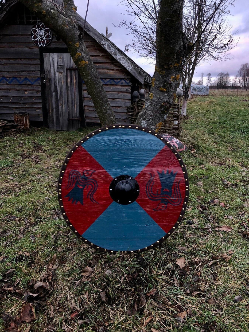 Battle Viking Shield, medieval shield, custom shield, norse shield, larp viking shield, sca shield, round shield, viking decor, cosplay