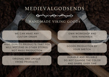Load image into Gallery viewer, Perun Felling Hatchet, Forged viking axe, viking axe, norse axe, viking armor, felling hatchet, hand forged axe
