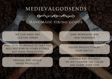 Load image into Gallery viewer, Viking Ax Jormungandr engravings, Norse ax with engraving
