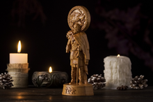Load image into Gallery viewer, Tyr Norse god statue - wooden statue
