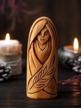 Load image into Gallery viewer, Eir Wooden Goddess Statue
