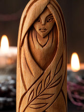 Load image into Gallery viewer, Eir Wooden Goddess Statue
