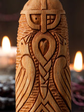 Load image into Gallery viewer, Odin Norse wooden statue
